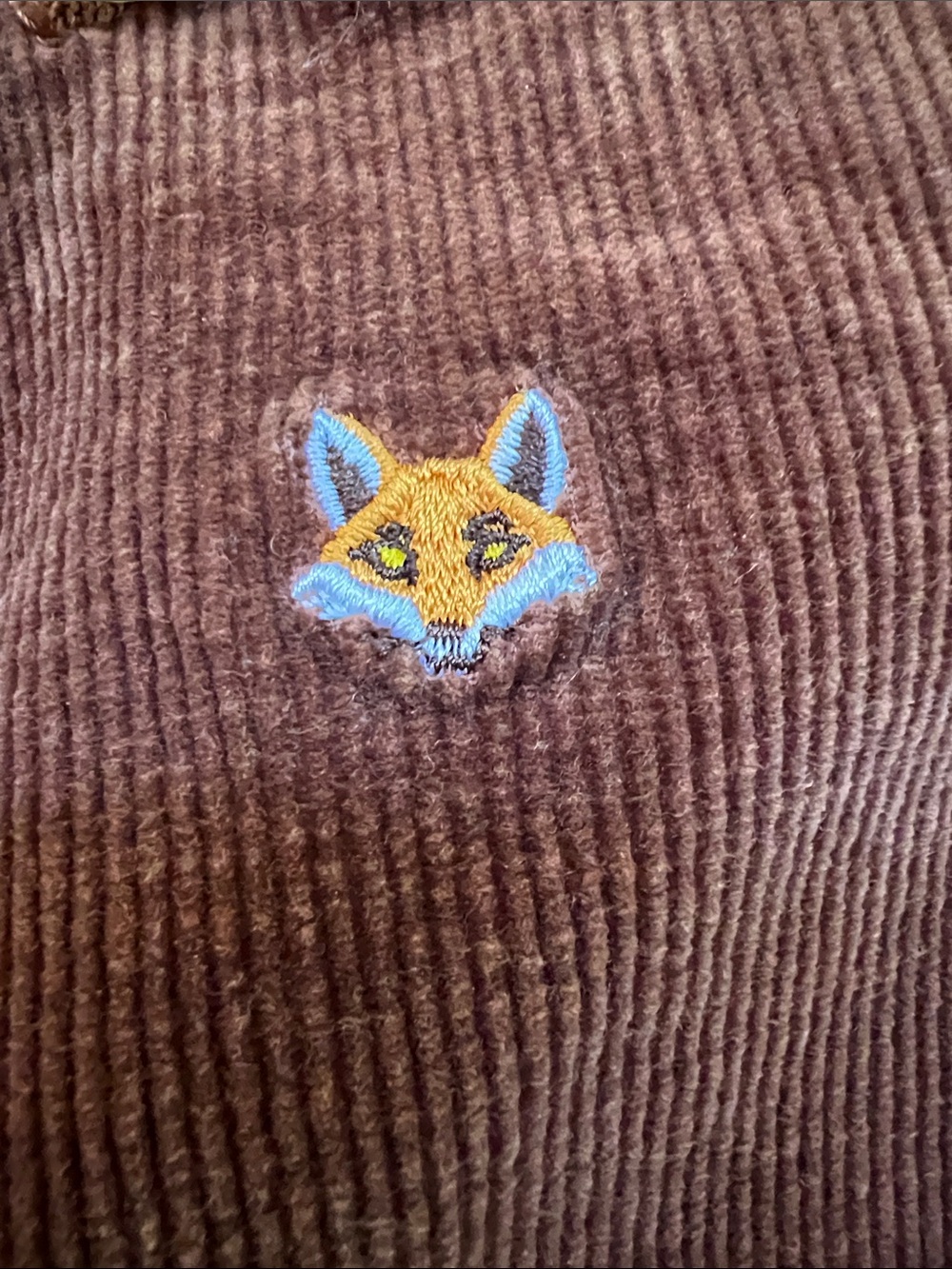 KJP Comfy Campfire Cords Pants Zip Fly Sly Fox Embroidered Brown Men's 30x30 - Picture 7 of 15
